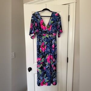 Lilly Pulitzer Blue and Pink Floral Dress